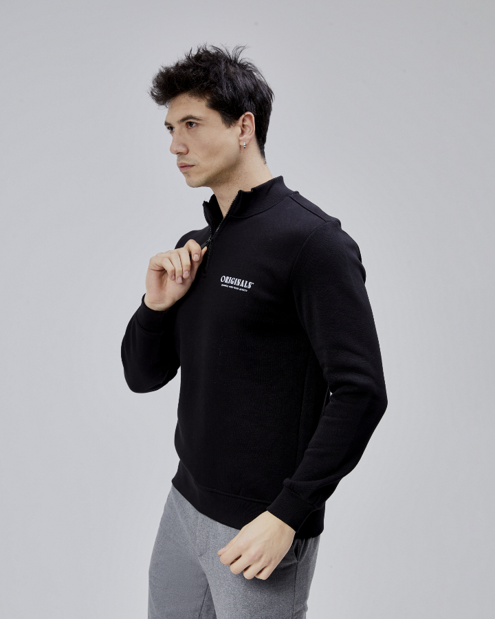 Resim Paul&More Erkek Sweat Model 1 Yarım Fermuarlı