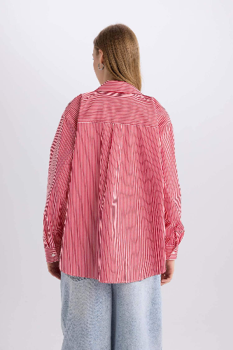 Resim Defacto Kadın Uzun Kol Gömlek E2205AX/RD79