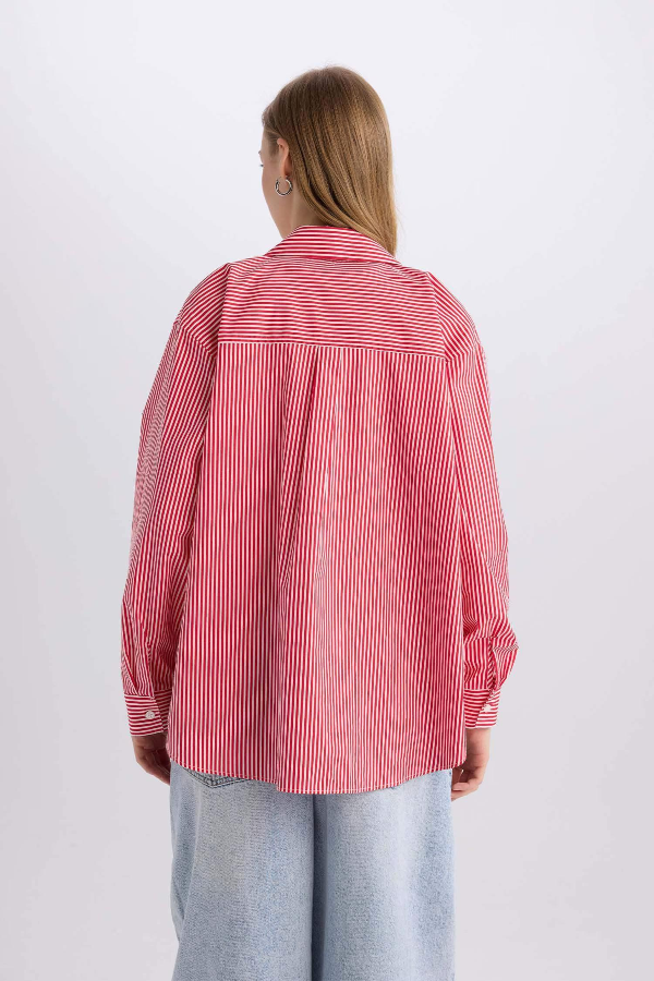 Resim Defacto Kadın Uzun Kol Gömlek E2205AX/RD79