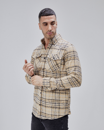 Resim Paul&More Çift Cep Kapaklı Erkek Gömlek 8055-3