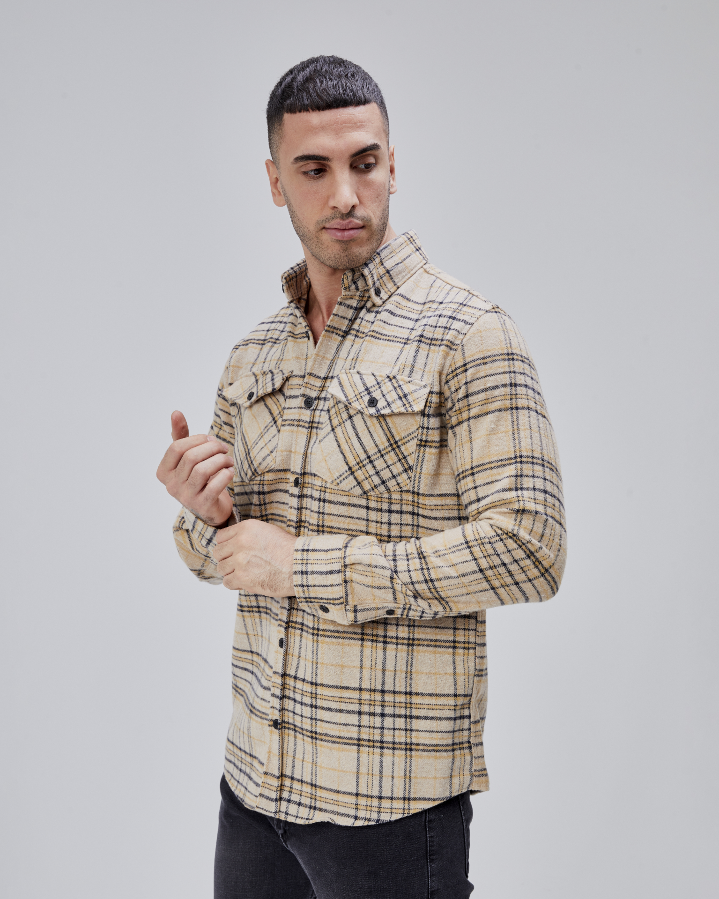 Resim Paul&More Çift Cep Kapaklı Erkek Gömlek 8055-3