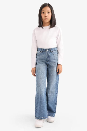 Resim Defacto Kız Çocuk  Jean Pantolon E7710A8/NM28