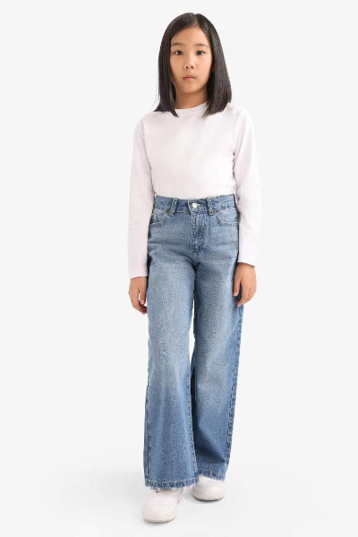 Resim Defacto Kız Çocuk  Jean Pantolon E7710A8/NM28