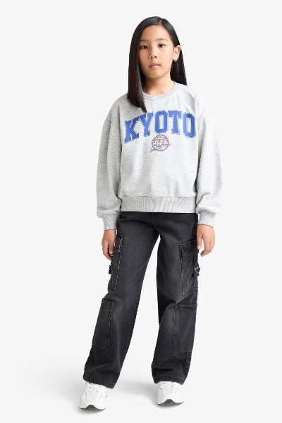 Resim Defacto Kız Çocuk  Sweat E6473A8/BK81