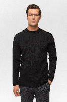 Resim Süvari Desenli O Yaka  Uzun Kol Trikol Erkek Kazak TR2013700482