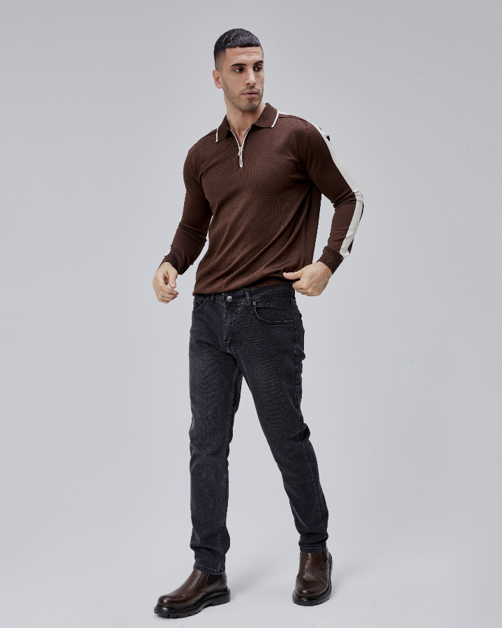 Resim Paul&More Erkek Triko Kazak 18042 Fermuarlı Polo Pl