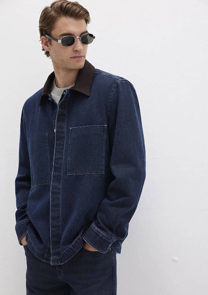 Resim Mavi Erkek Uzun Kol Gömlek M0211753-85481