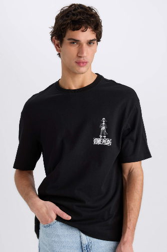 Resim Defacto Erkek  T-shirt D5459AX/BK81