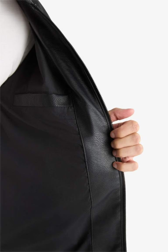 Resim Defacto Erkek Deri Mont D8525AX/BK27