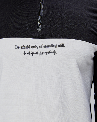 Resim Paul&More Erkek Sweat Be Afraid  Baskı Parçalı Yarım Fermuarlı