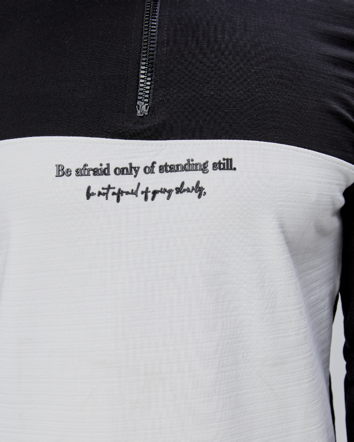 Resim Paul&More Erkek Sweat Be Afraid  Baskı Parçalı Yarım Fermuarlı