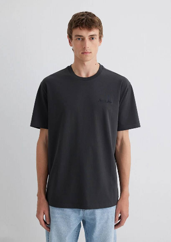 Resim Mavi Loose Erkek  T-shirt M0612733-70092