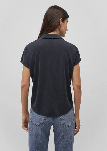 Resim Mavi Kısa Kol Kadın T-Shirt M168081-900