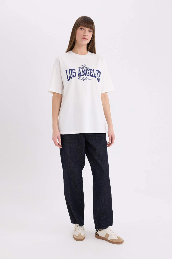 Resim Defacto Kadın Kısa Kol T-shirt E5055AX/ER105