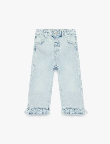 Resim Koton Kız Bebek Jean Pantolon 6SMG40003AD