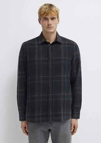 Resim Mavi Erkek Uzun Kol Gömlek M0210806-91469