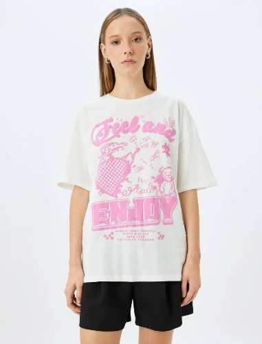 Resim Koton Kadın T-shirt 5SAL10044IK