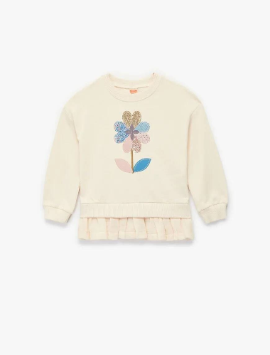 Resim Koton Kız Bebek Sweat 6Wmg10081Ak