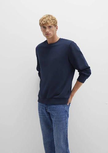 Resim Mavi Bisiklet Yaka Erkek Sweat M0S10421-70490
