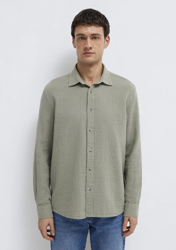 Resim Mavi Erkek Uzun Kol Gömlek M0211518-71484