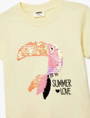 Resim Koton Kız Çocuk T-shirt 6SKG10114AK