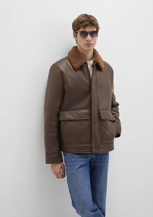 Resim Mavi Düğmeli Erkek Mont M0110669-70240