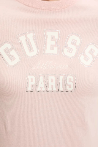 Resim Guess Athleisure  Kadın  T-shirt V6RI15J1314-G66E Anıta Cn Ss T-Shırt
