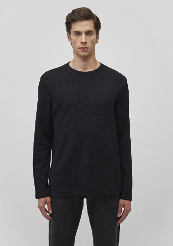 Resim Mavi Uzun Kol Erkek T-Shirt M0611925-900