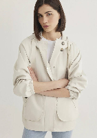 Resim Mavi Kapüşonlu Kadın Mont M1110014-70134