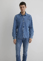 Resim Mavi Roy Vintage Erkek Gömlek M0210496-87937