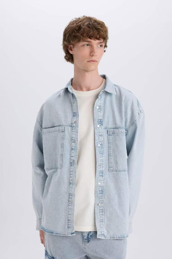 Resim Defacto Erkek Uzun Kol Gömlek D8333AX/NM63