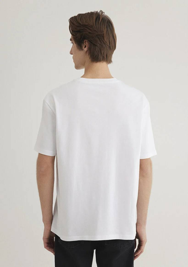 Resim Mavi Mvtr Tişört Beyaz Erkek T-Shirt M0612004-620