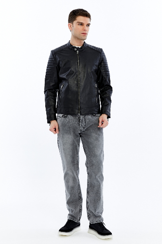 Resim Yenikoza Erkek Deri Mont ve Ceket