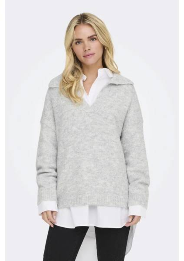 Resim Only Onlmaggıe Lıfe Ls Splıt Neck Cc Knt Kazak 15324310