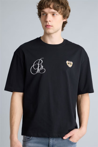 Resim Defacto Erkek T-shirt G3211AX/BK81