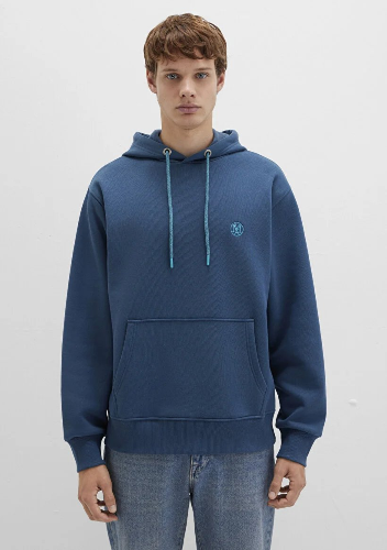Resim Mavi Kapüşonlu Erkek Sweatshirt M065809-90609