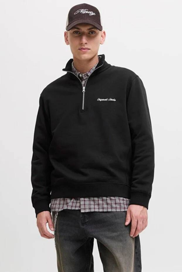 Resim Jack & Jones Jornorrebro Emb Sweat High Neck Sn Erkek Sweat 12282899