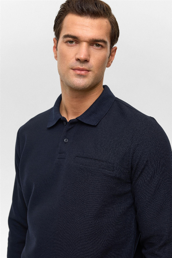 Resim SW2013700017 Polo Yaka Erkek Sweat