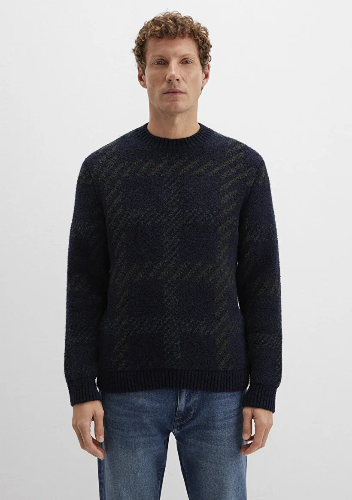 Resim Mavi Jakarlı Erkek Kazak M0710333-70497