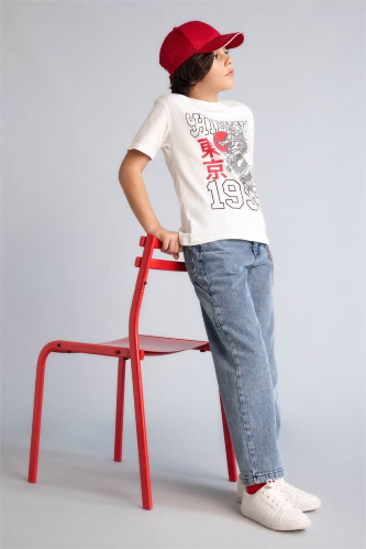 Resim Defacto Erkek Çocuk T-shirt H4418A8/ER78