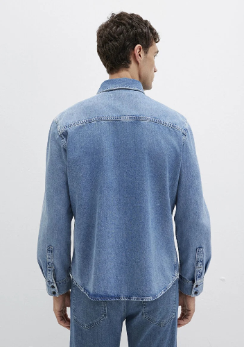 Resim Mavi Roy Vintage Erkek Gömlek M0210496-87937