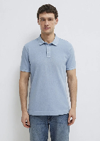 Resim Mavi Polo Yaka Erkek T-shirt M0613151-70829