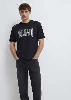 Resim Mavi Logo Erkek T-shirt M0611711-900