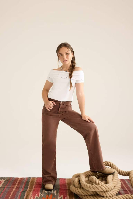 Resim Defacto Kız Çocuk  Kanvas Pantolon F5329A8/BN318