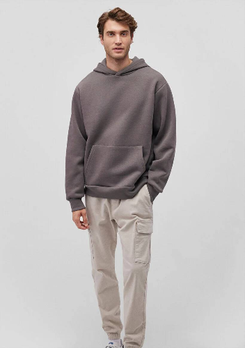 Resim Mavi Kapüşonlu Erkek Sweatshirt M0S10275-70096