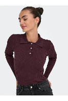 Resim Only Onlelisa L/S Rib Polo Ex Knt Kadın Sweat 15355354