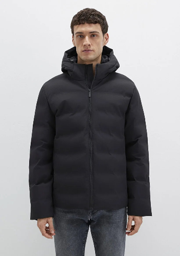 Resim Mavi Kapüşonlu Erkek Mont M0110652-71379