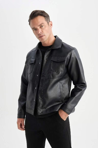 Resim Defacto Erkek  Deri Mont D6589AX/BK27