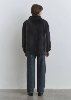 Resim Mavi Dik Yaka Kadın Mont M1110597-84671