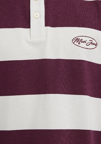 Resim Mavi Polo Yaka Erkek T-shirt M0613174-70670